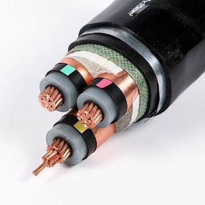 satın al Siyah 110kV XLPE Yüksek Voltajlı Yeraltı Kablosu 50mm İnşaat için online manufacture