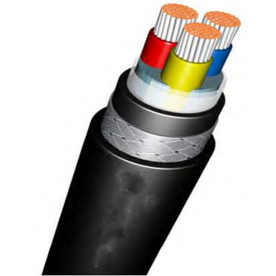 satın al 35mm Alüminyum/Bakır Çekirdek Çelik Tel PVC/XLPE Yeraltı Zırhlı Güç Kablosu Siyah 95mm online manufacture