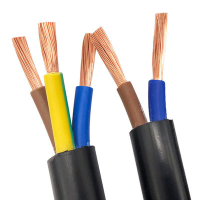 İzole edilmiş PVC 4 çekirdek 15mm 25mm 4mm 6mm Esnek Bakır çekirdek Elektrik Güç Kablosu
