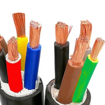 4 çekirdek 1.5MM 2.5MM 4MM 6MM düşük gerilimli PVC yalıtılmış ve kaplı elektrik gücü teleri