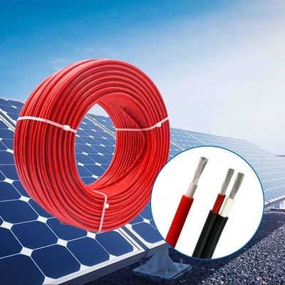 IEC Standartı 4mm2 2 çekirdek güneş kablosu Yüksek sıcaklığa dayanıklı bakır iletken